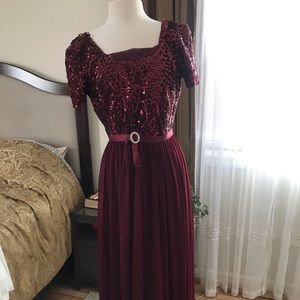 Burgundy dress